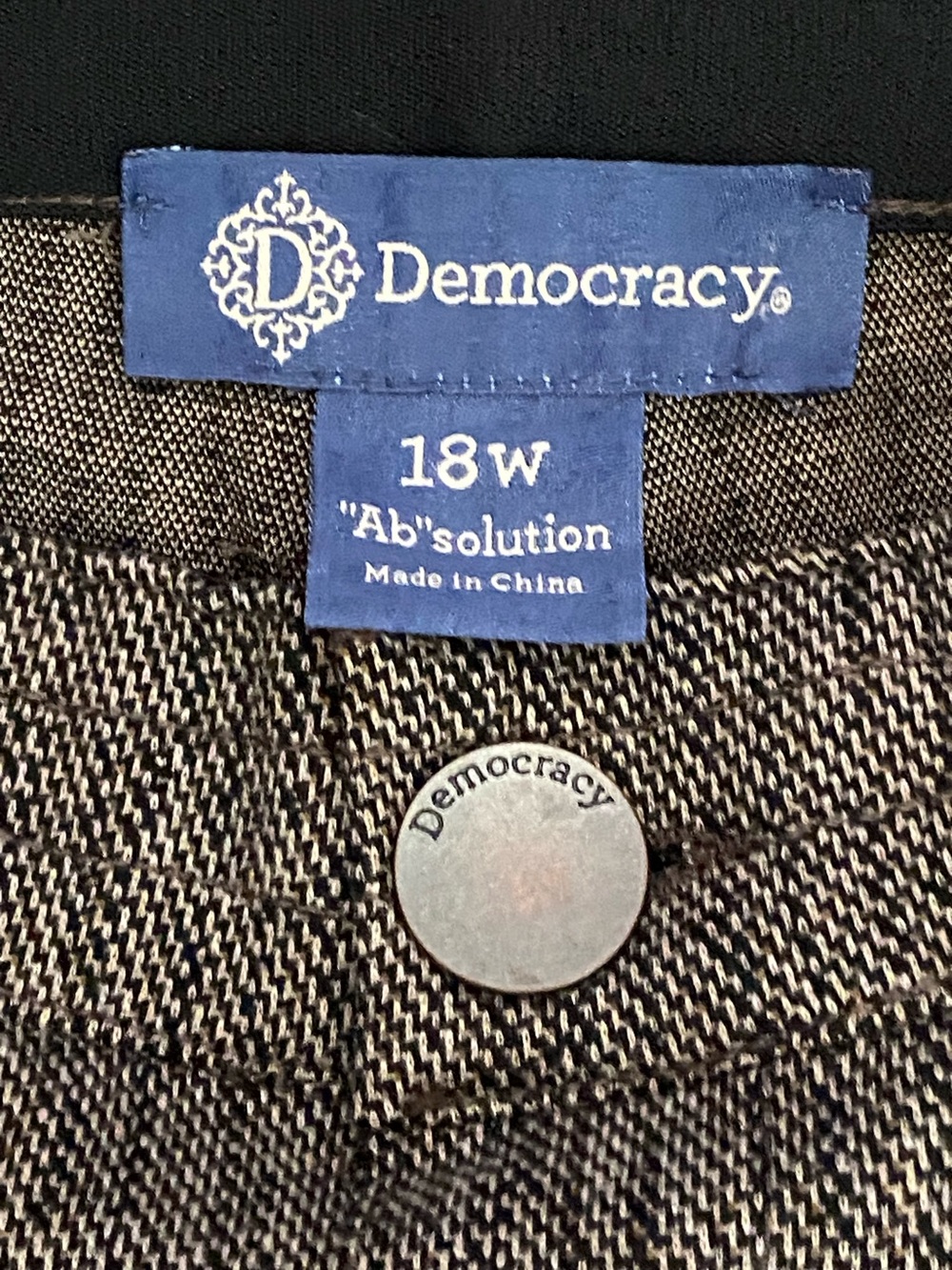 NEW $98 Democracy "Ab"solution Skyrise Slimming Panels Pants 18W  Curve Equality - Picture 2 of 9